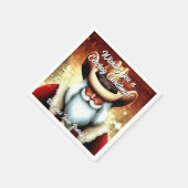 Serviette En Papier Le Père Noël dans un Noël Casquette occidental (Coin)