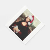 Serviette En Papier Le Père Noël de Mona Lisa (Coin)