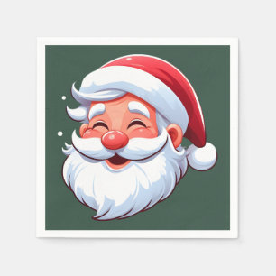 Serviette En Papier Le Père Noël souriant