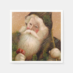 Serviette En Papier Le père noël vintage 8