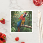 Serviette En Papier Le perroquet de Macaw dans la jungle (En situation)