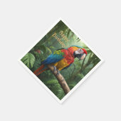 Serviette En Papier Le perroquet de Macaw dans la jungle (Coin)