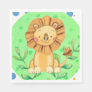 Serviette En Papier Le petit lion de la jungle