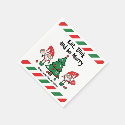 Serviette En Papier Le pickball de Noël (Coin)