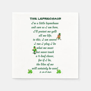 SERVIETTE EN PAPIER LE POÈME LEPRECHAUN