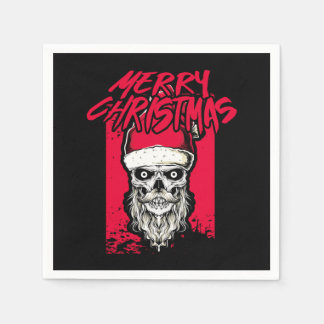 Serviette En Papier Le poison de Merry Christma de Santa Skull Freaky