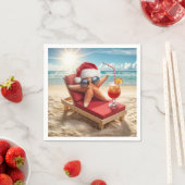 Serviette En Papier Le poisson de Noël Père Noël dans le salon Chaise (En situation)