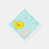Serviette En Papier Le poulet ou l'oeuf mignon dessin animé de Pâques (Coin)