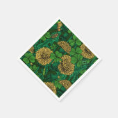 Serviette En Papier Le pré en vert et jaune (Coin)