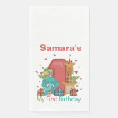 Serviette En Papier Le premier papier d'anniversaire de Little One ser (Devant)