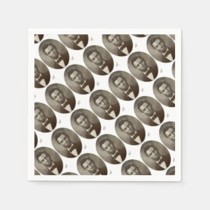 Serviette En Papier Le président américain Abe Lincoln Portrait Vintag
