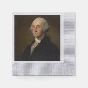 Serviette En Papier Le président américain George Washington, Stuart