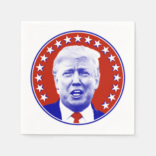 Serviette En Papier Le président Donald Trump en rouge