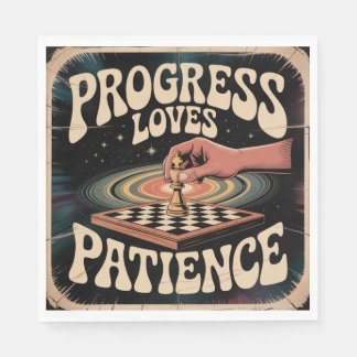 Serviette En Papier Le progrès aime la patience