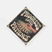 Serviette En Papier Le progrès aime la patience (Coin)