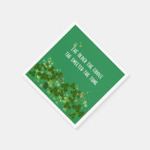 Serviette En Papier Le Proverbe Irlandais Sur Vert Avec Shamrock (Coin)