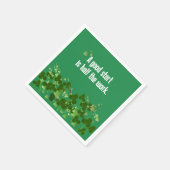 Serviette En Papier Le Proverbe Irlandais Sur Vert Avec Shamrock (Coin)
