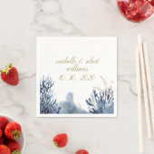 Serviette En Papier Le récif bleu | Mariage nautique personnalisé (En situation)