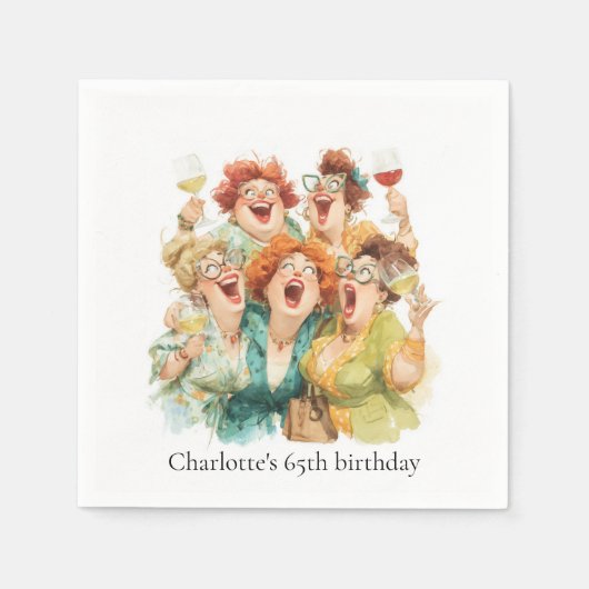 Serviette En Papier Le rire nocturne des dames (Devant)