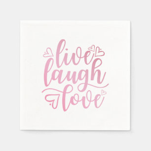 Serviette En Papier Le rire vivant de inspiration d'amour citent la