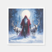 Serviette En Papier Le Roi de l'Hiver Arrive. (Devant)