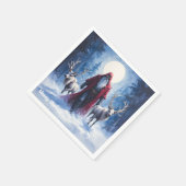 Serviette En Papier Le Roi de l'Hiver Arrive. (Coin)