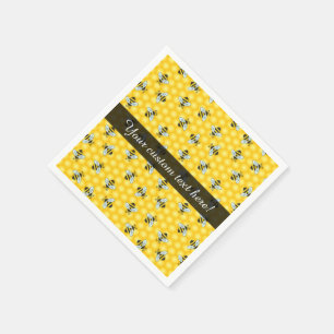 Serviette En Papier Le ronflement gaffent les abeilles et le motif