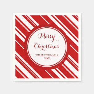 Serviette En Papier Le rouge fait sur commande de Noël de famille
