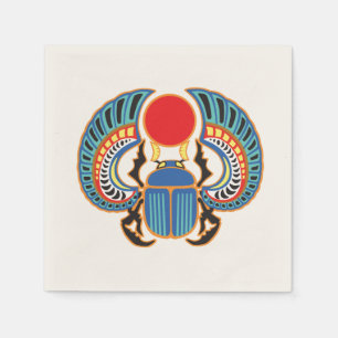 Serviette En Papier Le scarabée égyptien. Égypte ancienne