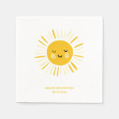 Serviette En Papier Le soleil tourne à une fête d'anniversaire (Devant)