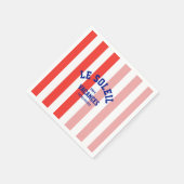 Serviette En Papier Le Soleil Vacances Côte d'Azur Cabana Stripe (Coin)