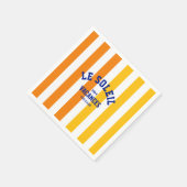 Serviette En Papier Le Soleil Vacances Côte d'Azur Cabana Stripe (Coin)