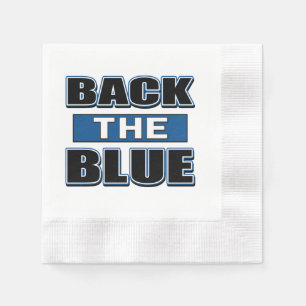 Serviette En Papier Le soutien bleu à la police