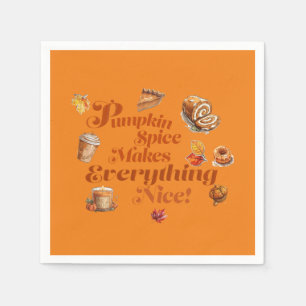 Serviette En Papier Le Spice Citrouille À La Mode Rend Tout Agréable