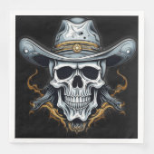Serviette En Papier Le squelette cowboy (Devant)