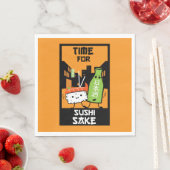 Serviette En Papier Le Sushi Et Le Sake (En situation)