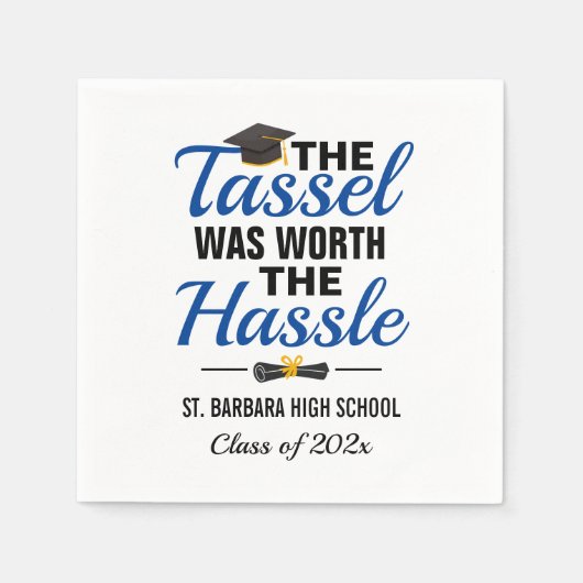 Serviette En Papier Le Tassel Vaut La Diplôme Hassle (Devant)