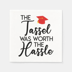 Serviette En Papier Le Tassel Vaut La Fête De La Graduation Hassle