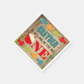 Serviette En Papier Le thème de la pêche Big One Les garçons Premier a (Coin)