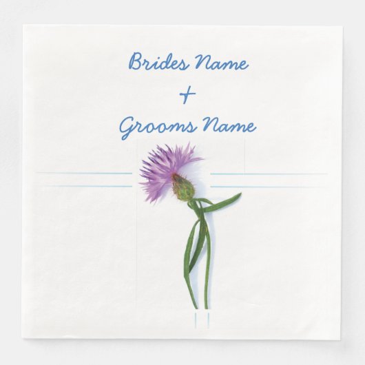 Serviette En Papier Le traditionnel écossais et le celtique Mariage ch (Devant)