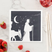 Serviette En Papier Le Voyage À Bethléem (En situation)