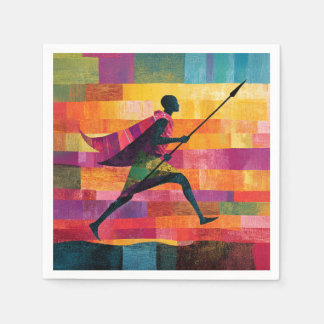 Serviette En Papier Le voyage du guerrier massaï