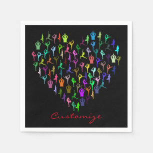 Serviette En Papier Le yoga fait le coeur Thunder_Cove