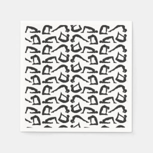 Serviette En Papier Le yoga place des silhouettes