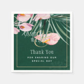 Serviette En Papier LeahG Mariage botanique vert tropical (Devant)