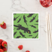 Serviette En Papier Leaping Lizard Reptile brillant vert Gecko (En situation)