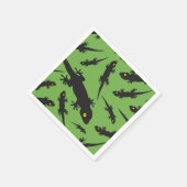Serviette En Papier Leaping Lizard Reptile brillant vert Gecko (Coin)