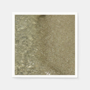 Serviette En Papier L'eau sur la plage II Photographie Abstraite de la