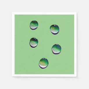Serviette En Papier L'eau verte goutte de l'eau