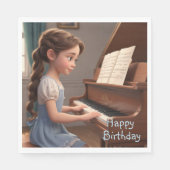 Serviette En Papier Leçon de piano (Devant)